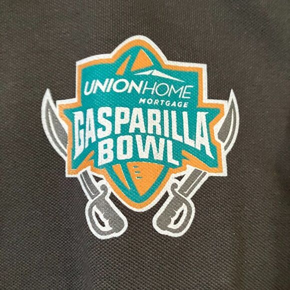 Navy Gasparilla Bowl Men's Collar Shirt Size L NWOT - Picture 3 of 4